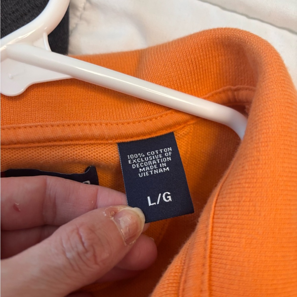 Chaps Men's Polo Shirt in Vibrant Orange. Large - Picture 12 of 13